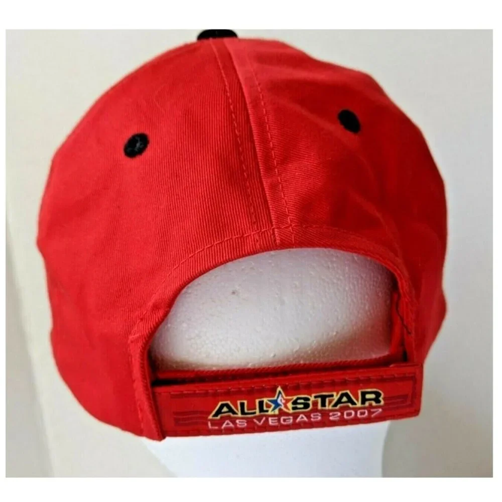 NBA All Star Game Las Vegas 2007 Adidas Red Ball Cap Basketball Souvenir Hat NEW